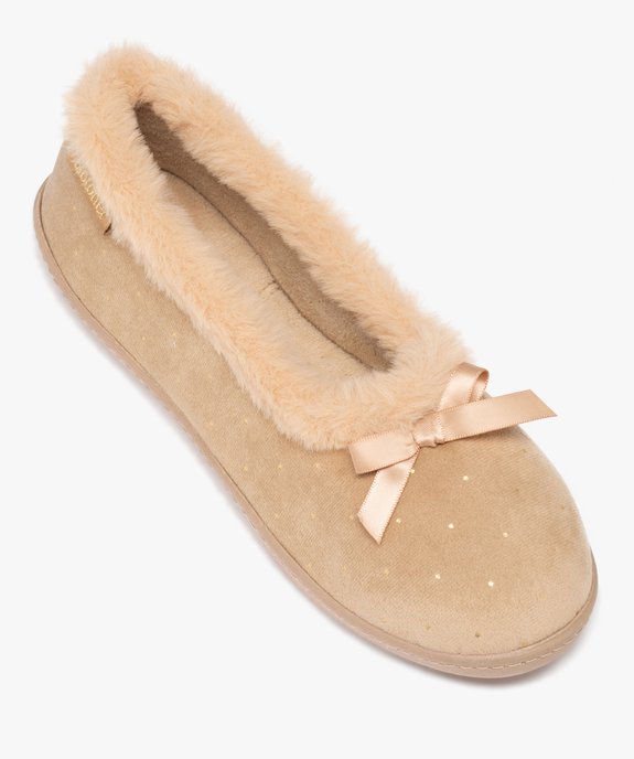Chaussons femme ballerines fourrées unies - Isotoner vue5 - ISOTONER - GEMO