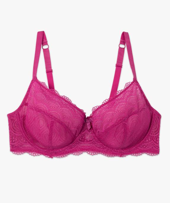 Soutien-gorge emboitant à armatures en dentelle grande taille vue4 - GEMO(HOMWR FEM) - GEMO