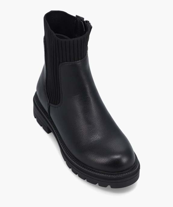Boots fille unies à col chaussette et semelle crantée vue5 - LOVELY WINGS GEMO FOR GOOD - GEMO