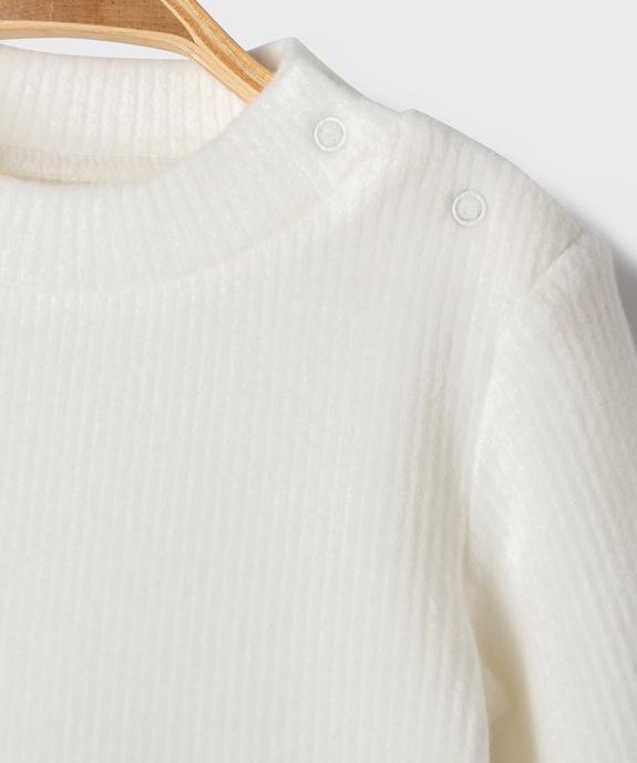 Tee-shirt manches longues chaud en maille côtelée bébé fille - GEMO(BEBE DEBT) Tee-shirt manches longues chaud en maille côtelée bébé fille vue2 - GEMO(BEBE DEBT) - GEMO