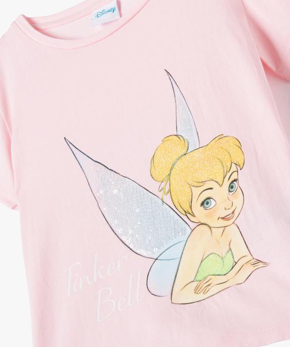 Tee-shirt fille à manches courtes nouées motif Fée Clochette - Disney vue2 - DISNEY DTR - GEMO