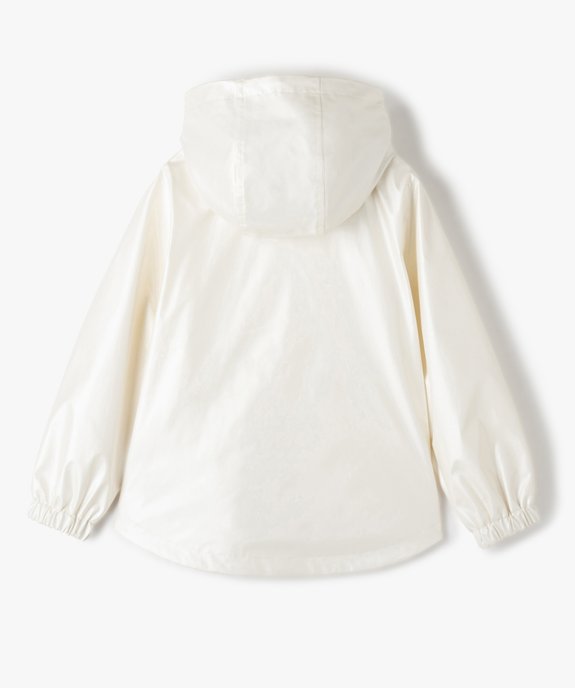 Imperméable fille à capuche en matière nacré déperlante vue5 - GEMO (ENFANT) - GEMO