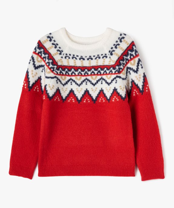 Pull de Noël avec touches pailletées fille vue6 - GEMO (ENFANT) - GEMO