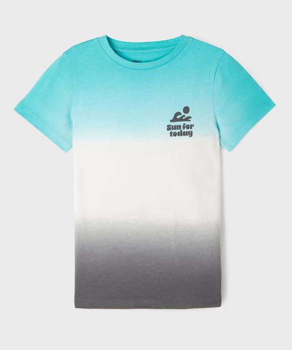 Tee-shirt manches courtes en coton tie-and-dye garçon vue1 - GEMO (ENFANT) - GEMO