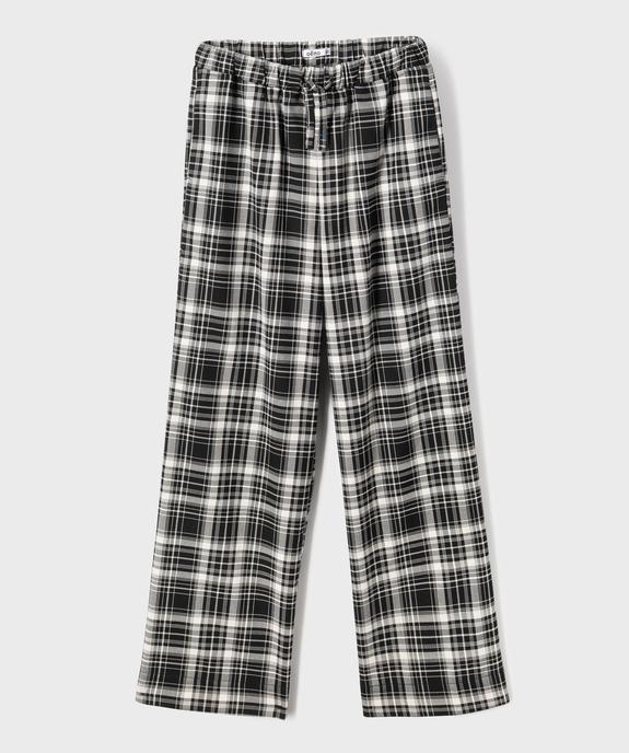 Pantalon à carreaux large et fluide fille vue1 - GEMO (JUNIOR) - GEMO