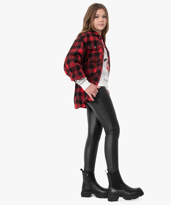 Veste fille façon chemise à carreaux vue6 - GEMO (JUNIOR) - GEMO