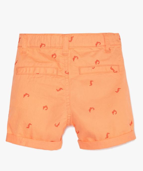 Bermuda bébé garçon en coton à petits motifs all over vue4 - GEMO(BEBE DEBT) - GEMO
