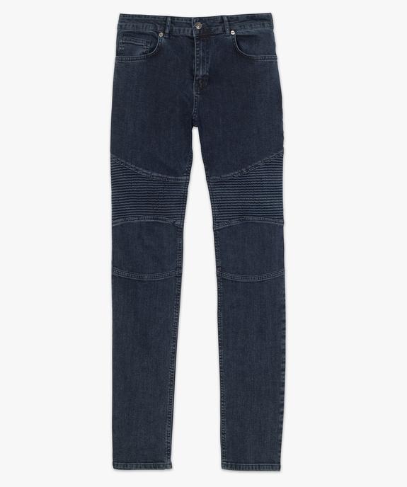 Jean homme coupe slim avec empiècements surpiqués sur les cuisses vue4 - GEMO (HOMME) - GEMO