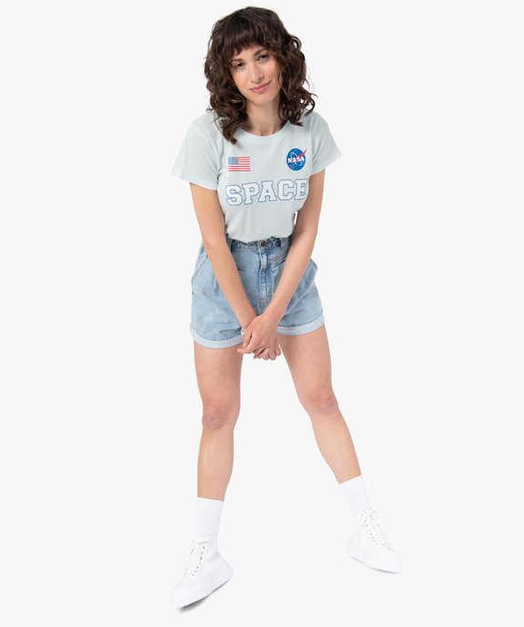 Tee-shirt femme à manches courtes avec inscription – The Space Collection vue5 - NASA - GEMO