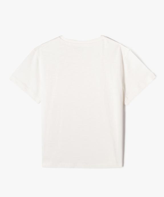Tee-shirt à manches courtes avec poche poitrine garçon vue3 - GEMO 4G GARCON - GEMO