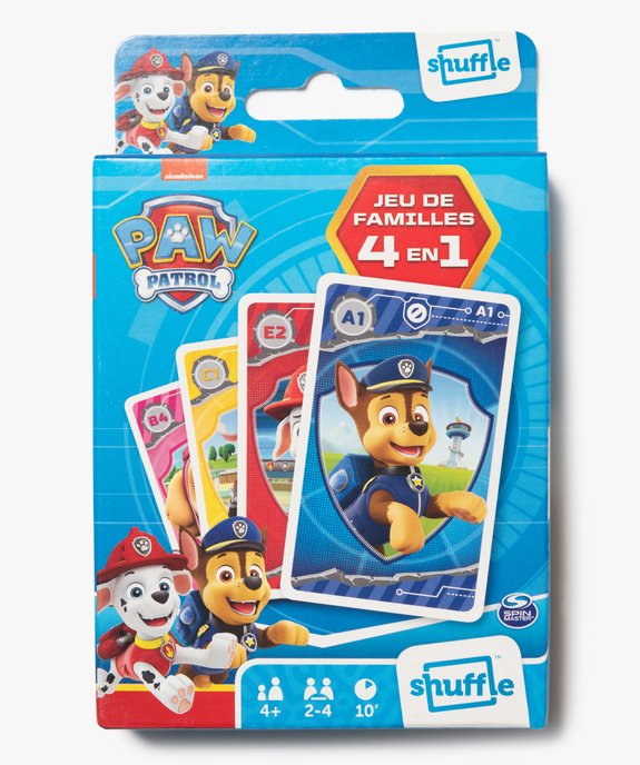 Jeu de cartes 4 en 1 Shuffle - La Pat'Patrouille vue1 - PAT PATROUILLE - GEMO