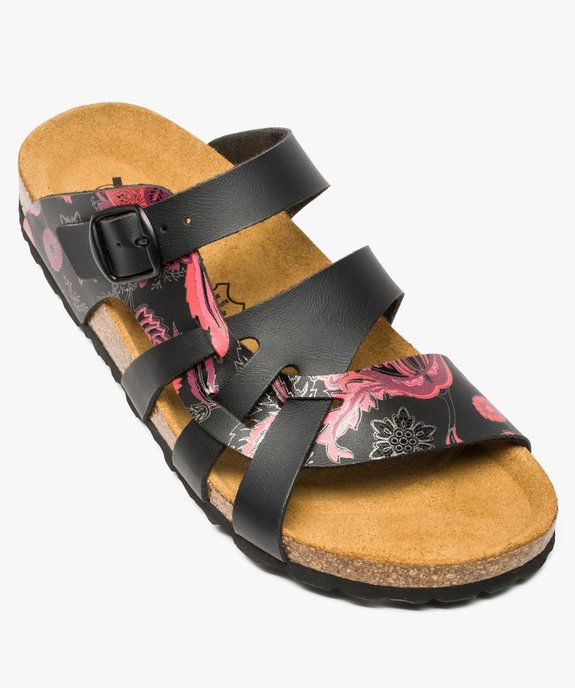Mules femme à talon plat et bride ajustable imprimée vue5 - GEMO (CASUAL) - GEMO