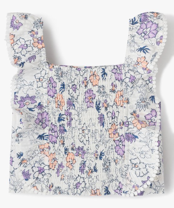 Blouse sans manches à motifs fleuris fille - LuluCastagnette vue2 - LULUCASTAGNETTE - GEMO