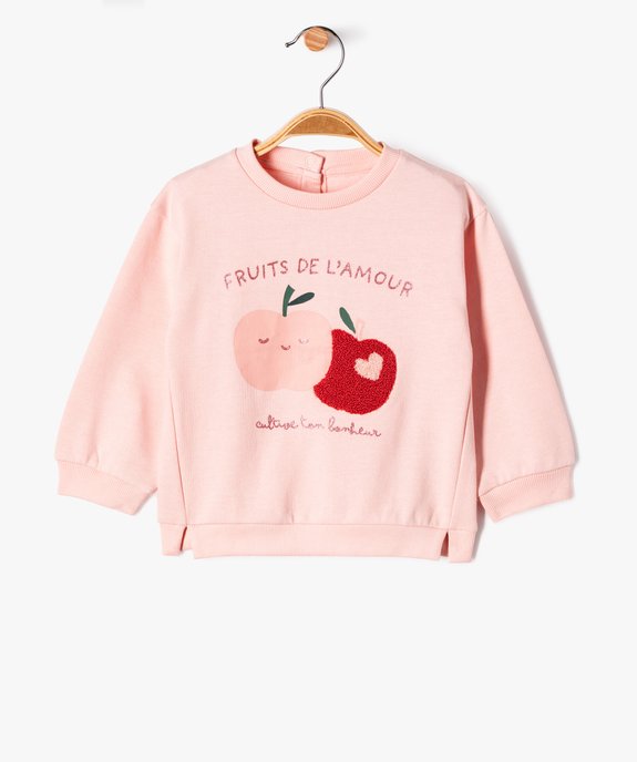 Sweat à motifs intérieur molletonné bébé fille vue1 - GEMO(BEBE DEBT) - GEMO