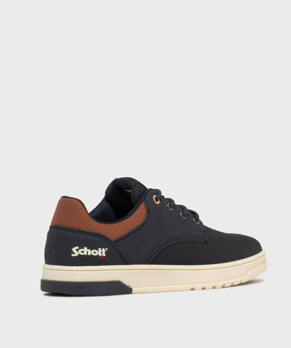 Baskets basses en toile texturé homme - Schott vue4 - SCHOTT - GEMO