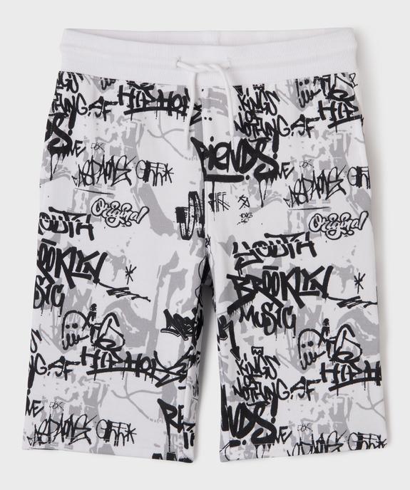 Bermuda en maille à taille élastiquée garçon vue1 - GEMO (JUNIOR) - GEMO