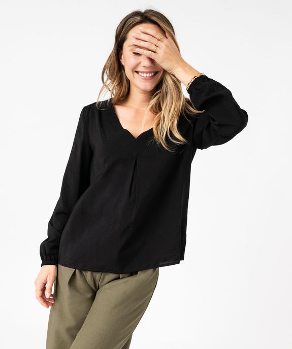 Blouse à manches longues et double col V femme vue5 - GEMO 4G FEMME - GEMO