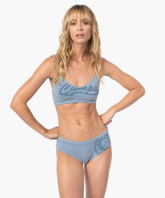 Shorty femme en coton stretch - Camps United vue3 - CAMPS UNITED - GEMO