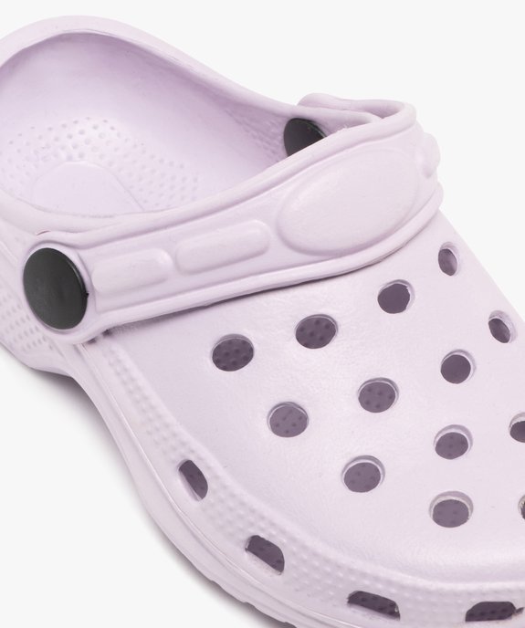Sabots souples unis dessus perforé fille vue6 - GEMO (PLAGE) - GEMO