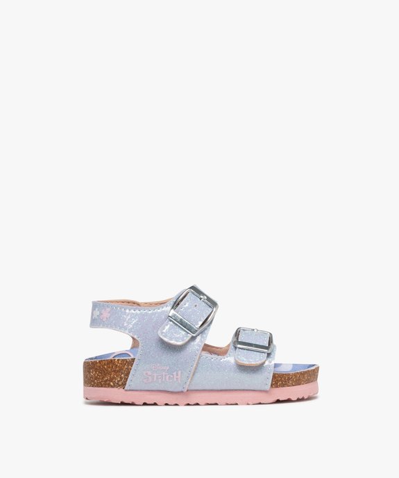 Sandales à brides pailletées et semelle intérieure imprimée bébé fille - Stitch vue1 - LULU CASTAGNETT - GEMO