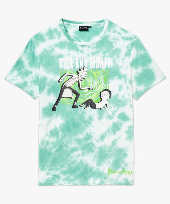 Tee-shirt manches courtes tie-and-dye imprimé homme - Rick & Morty vue4 - RICK ET MORTY - GEMO