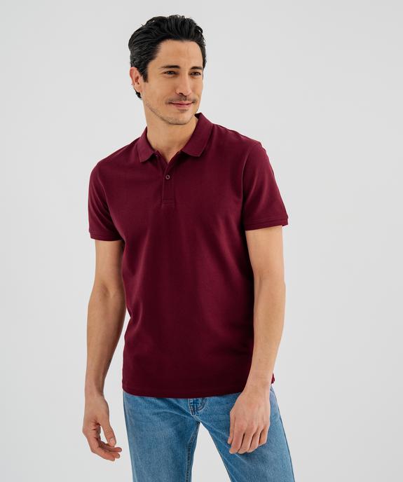 Polo manches courtes en maille piquée homme vue1 - GEMO 4G HOMME - GEMO