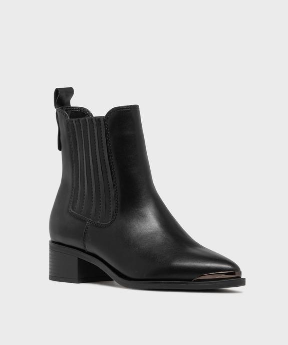 Boots santiags à tige montante élastiquée femme vue2 - FOLLOW ME - GEMO