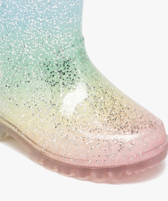 Bottes de pluie fille arc-en-ciel à paillettes vue7 - LOVELY WINGS - GEMO