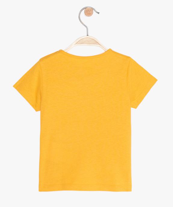 Tee-shirt bébé fille à manches courtes et motif pailleté vue2 - GEMO 4G BEBE - GEMO