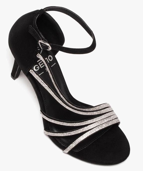 Sandales femme à talon aiguille unies avec brides strass vue5 - GEMO(URBAIN) - GEMO