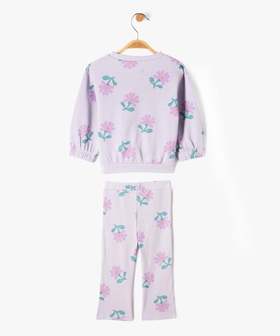 Ensemble 2 pièces sweat et legging bébé fille vue4 - GEMO 4G BEBE - GEMO