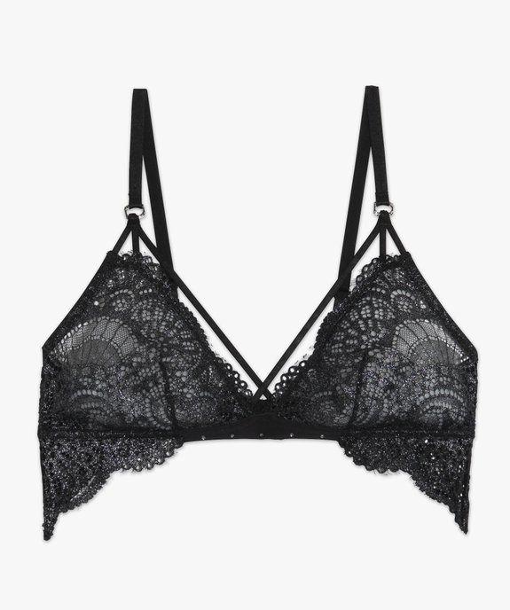 Soutien-gorge triangle sans armatures avec strass vue4 - GEMO(HOMWR FEM) - GEMO
