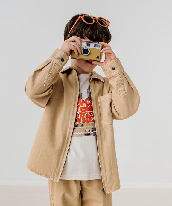 Surchemise zippée en twill de coton garçon vue5 - GEMO (ENFANT) - GEMO