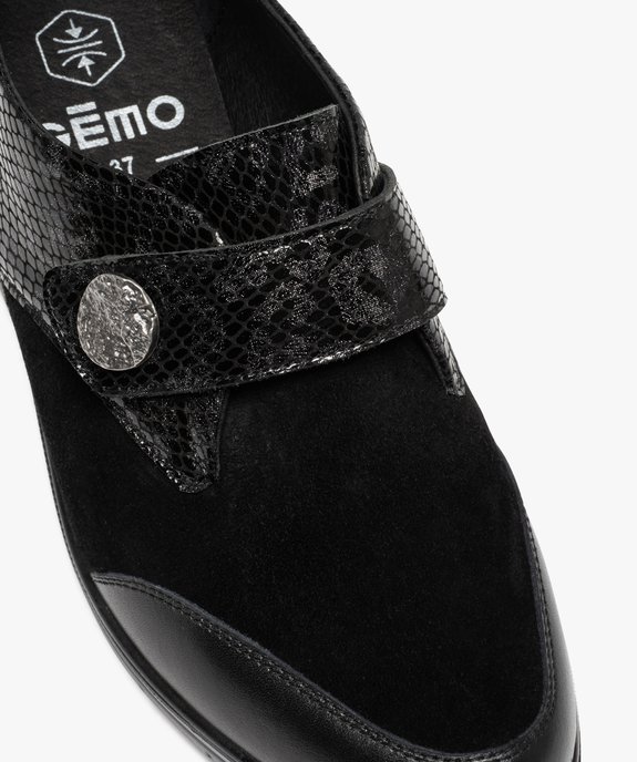 Derbies femme confort dessus cuir suédé et verni vue6 - GEMO (CONFORT) - GEMO
