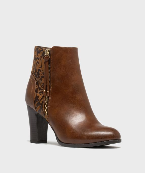 Bottines à talon avec zip décoratif femme - Emilia Rosa - EMILIA ROSA Bottines à talon avec zip décoratif femme - Emilia Rosa vue2 - EMILIA ROSA - GEMO