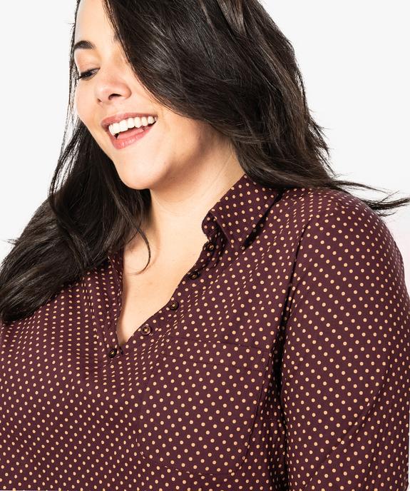 Blouse femme en stretch à motifs vue2 - GEMO (G TAILLE) - GEMO