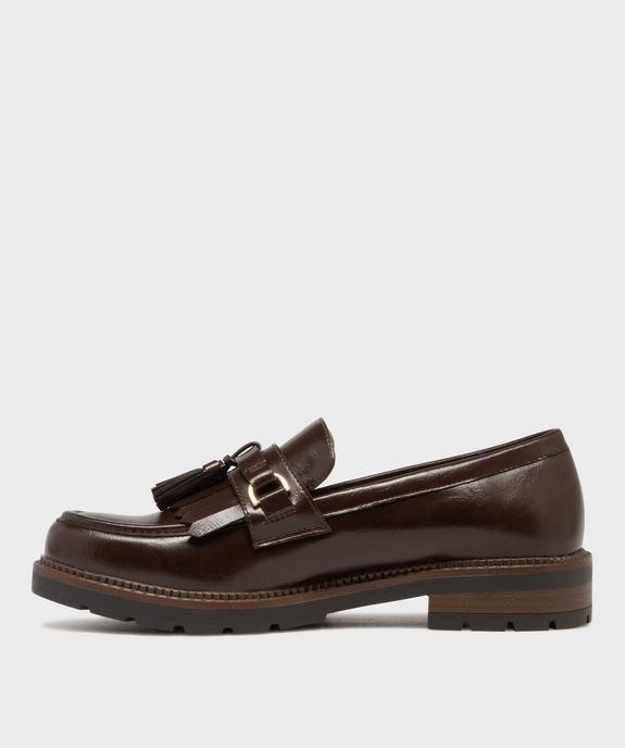 Mocassins à épaisse semelle crantée et bout amande femme - Follow Me vue3 - FOLLOW ME - GEMO