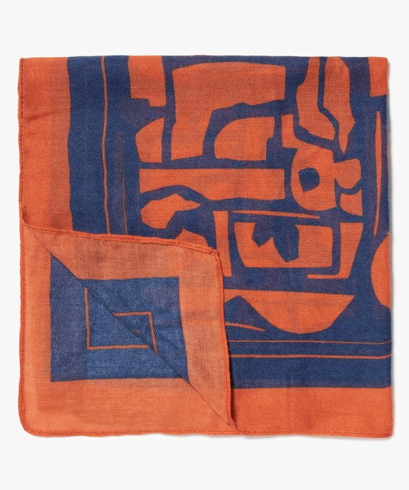 Foulard fille carré petit format à motifs vue2 - GEMO 4G FEMME - GEMO