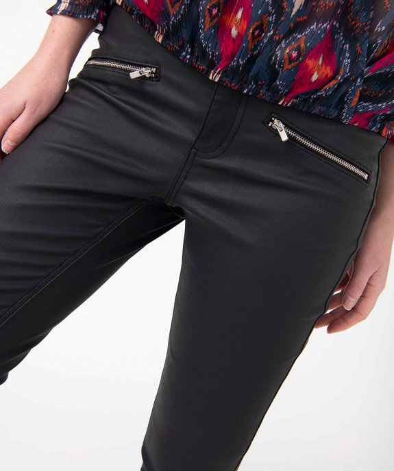 Pantalon femme en toile enduite coupe Skinny vue2 - GEMO 4G FEMME - GEMO