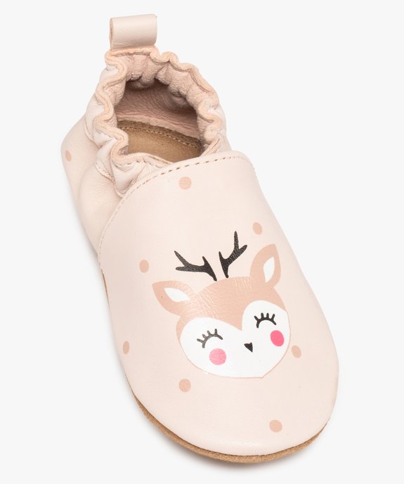 Chaussons bébé en cuir motif renne vue5 - GEMO (ENFANT) - GEMO