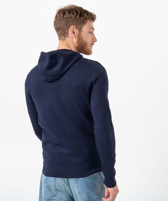 Pull homme à capuche façon sweat vue3 - GEMO (HOMME) - GEMO