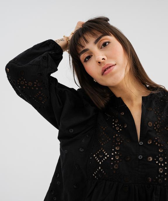 Blouse brodée à manches longues femme vue2 - GEMO(FEMME PAP) - GEMO