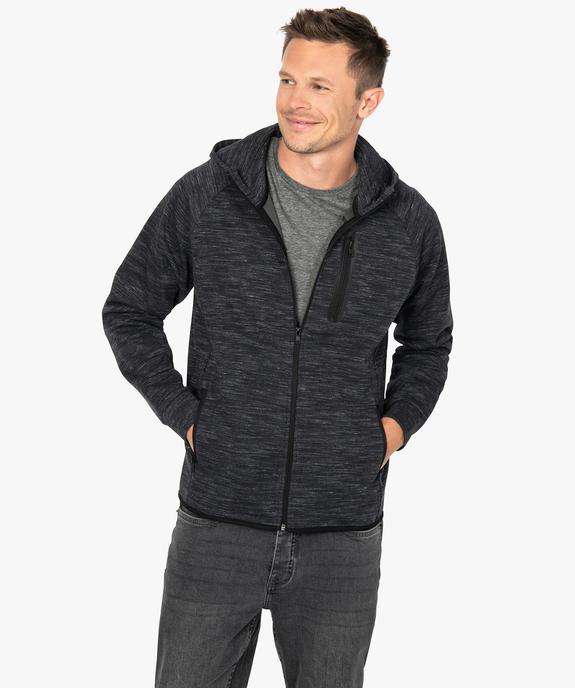 Sweat homme zippé à capuche  vue1 - GEMO (HOMME) - GEMO