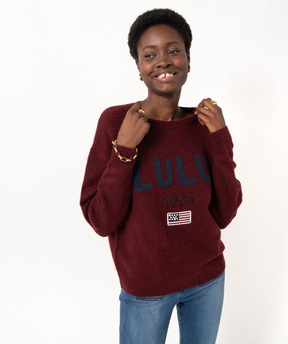 Pull avec broderie poitrine femme - LuluCastagnette vue1 - LULUCASTAGNETTE - GEMO