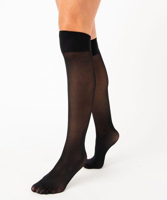Mi-bas femme opaque veloutés (lot de 2) vue2 - GEMO(HOMWR FEM) - GEMO
