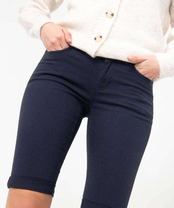 Bermuda slim en coton extensible femme vue2 - GEMO 4G FEMME - GEMO