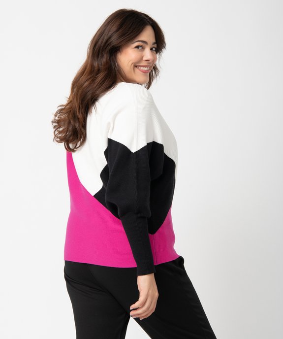 Pull femme grande taille à manches chauve-souris vue3 - GEMO (G TAILLE) - GEMO