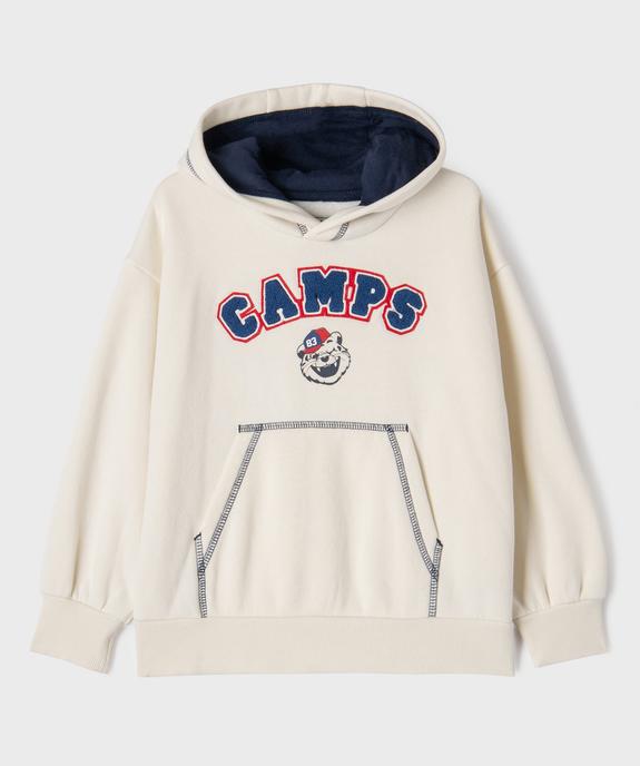 Sweat de sport zippé avec bandes tricolore garçon - Camps United vue1 - CAMPS - GEMO