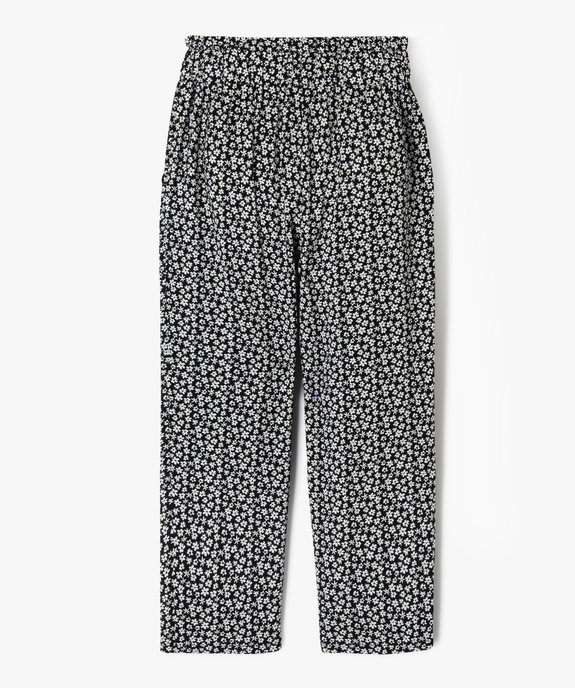 Pantalon fluide imprimé en viscose fille vue3 - GEMO 4G FILLE - GEMO