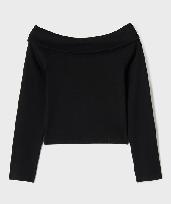 Tee-shirt manches longues à col Bardot fille vue1 - GEMO 4G FILLE - GEMO